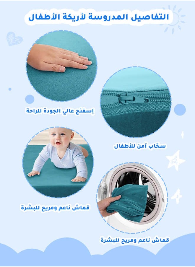 Ominii - Kids' Play Sofa Activity Center - Modular & Foldable Design, Sparks Creativity, Safe & Durable, Perfect for Playrooms or Indoor Fun - Blue - Image 1