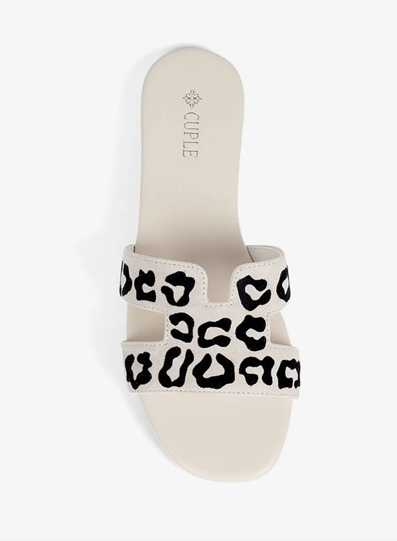 Cuple  Ladies  flat slide Sandals printed for Women | Best Price UAE
