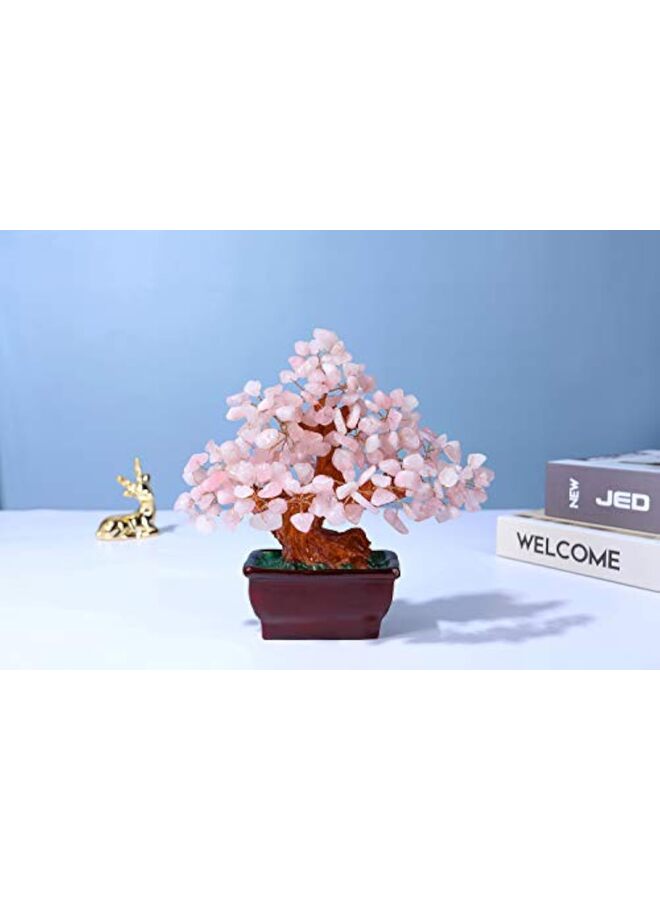 يُسلِّم شجرة المال الكريستالية المصنوعة من الكوارتز الطبيعي، أشجار كريستالية علاجية على طراز البونساي، زينة لجلب الثروة والحظ، ديكور منزلي، هدايا للنساء - Image 3