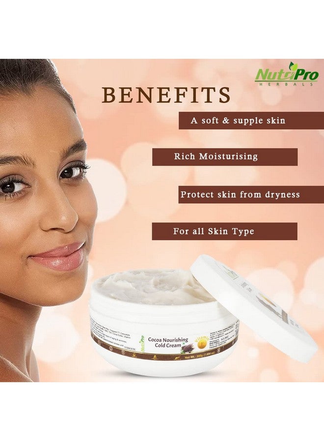 NutriPro Cocoa Nourishing Cold Cream|Enriched With Coffee & Vitamin E|For Deep Moisturizing, Nourishment, And Protection 200ml - Image 5