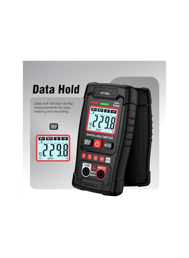 promass Digital Multimeter Tester, 4000 Counts Smart Measurement with Non-Contact Voltage, AC/DC Voltage, Resistance, Diodes, Continuity, and Live Wire Testing Functions - Image 5