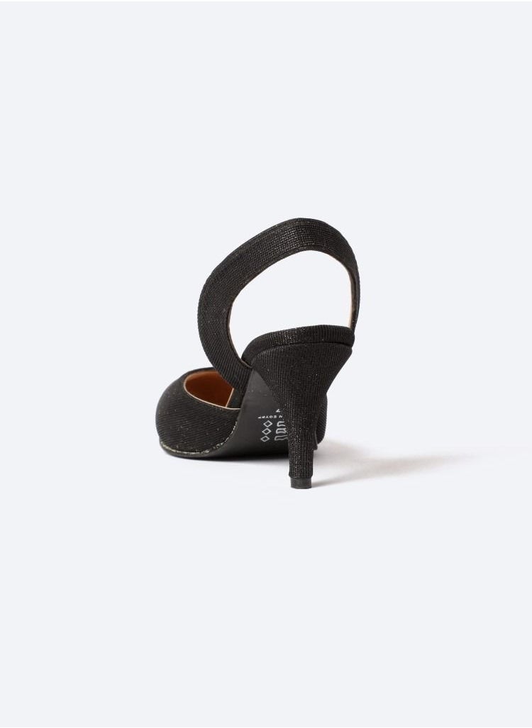 Zahwa Shimmering Fabrice Open-Toed Heeled Shoes, 7cm Thin Heels  - Image 4