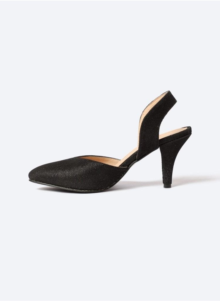 Zahwa Shimmering Fabrice Open-Toed Heeled Shoes, 7cm Thin Heels  - Image 3