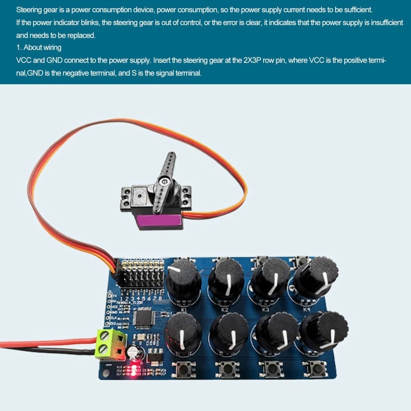لوحة تحكم المحرك الخفيف: وحدة تحكم دقيقة عالية تعمل بواسطة STM32 باستخدام موجة النبضة ذات العرض المتغيرة (PWM) - مفتاح ضبط ثماني مسارات مع وضع العودة اليدوي القابل للتبديل لمعايرة المحرك الخفيف والتحكم الدقيق - Image 2