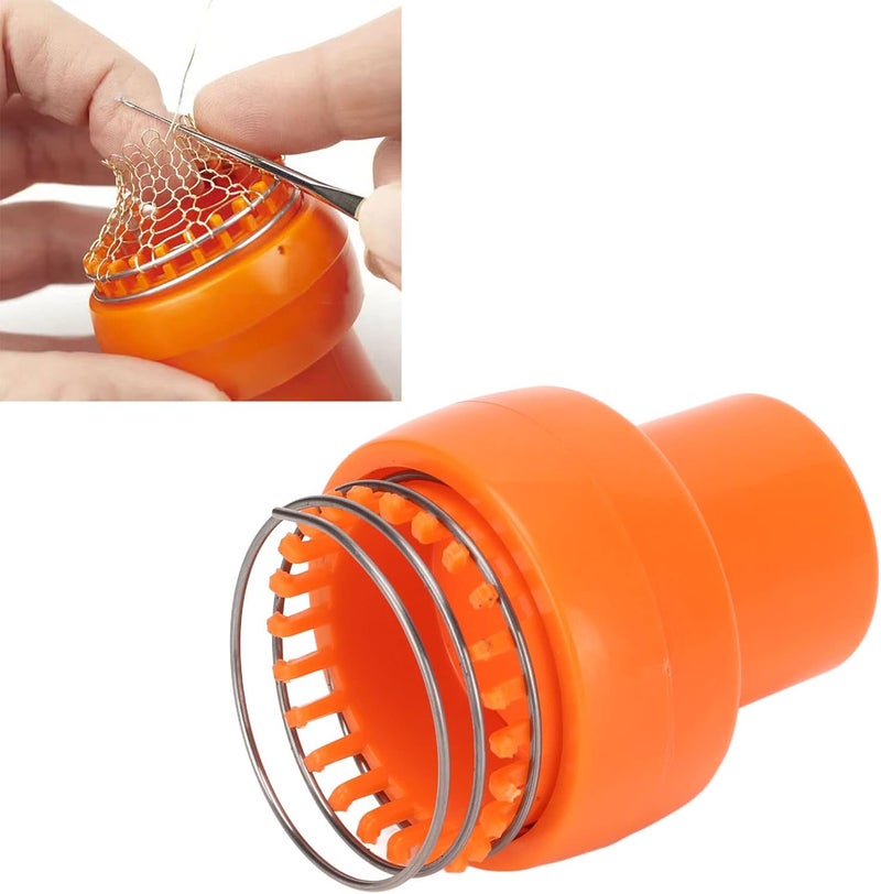 woobles Wire Crochet Tool, Orange ABS Wire Crochet Loom Ergonomic Automatic Release for Crafts - Image 2