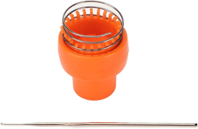 woobles Wire Crochet Tool, Orange ABS Wire Crochet Loom Ergonomic Automatic Release for Crafts - Image 1