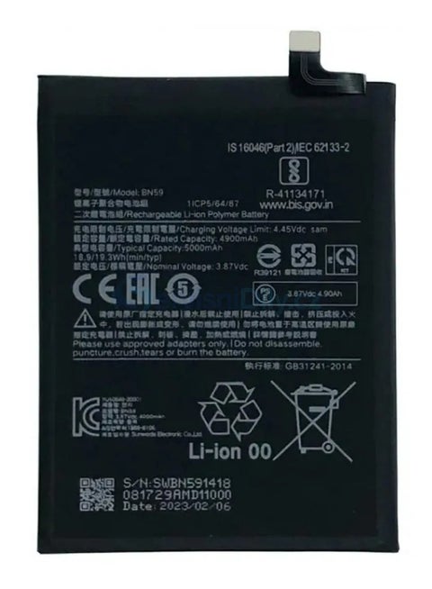 Batterymon Battery BN59 for Xiaomi Redmi Note 10 4G/Note 10S/Redmi