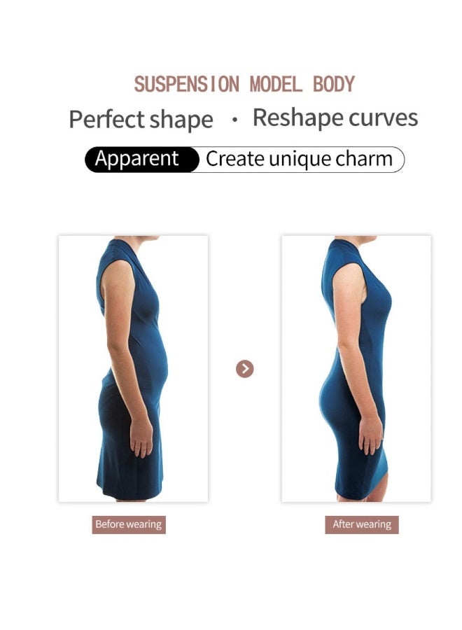Bodysuit For Women Tummy Control Shapewear Mid-Thigh Seamless Full Body Shaper Black - Image 5