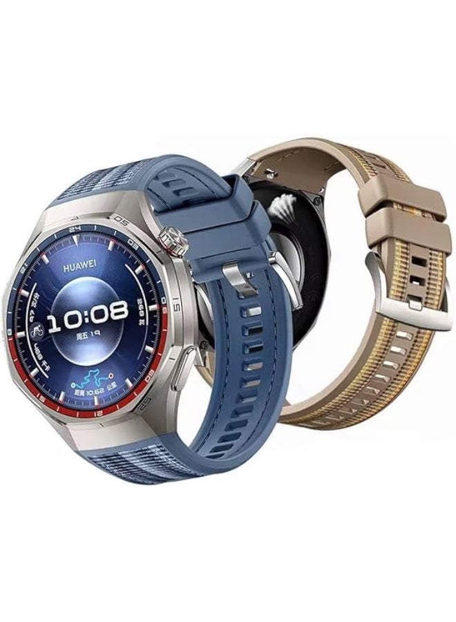 Replacement Band Compatible with Huawei Watch GT6 Pro - GT5 Pro Braided Strap| Lightweight Design Strap for Watch GT6 Pro (2025)/ GT5 Pro Strap Silicone 22mm Quick Release (Navy Blue) - Image 2