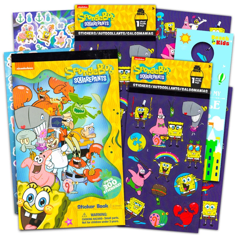 Viacom Spongebob Stickers Variety Set for Kids Toddlers  Bundle with Over 575 Spongebob Squarepants Stickers for Birthdays Sticker Rewards and More Spongebob Party Favors