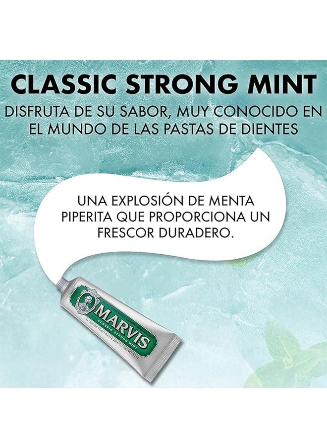 Marvis Classic Strong Mint Toothpaste 85ml, Sensational Flavoured Toothpaste Helps Remove Plaque with Long Lasting Freshness - Image 3