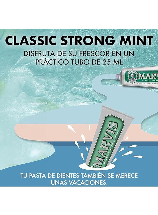 Marvis Classic Strong Mint Toothpaste 85ml, Sensational Flavoured Toothpaste Helps Remove Plaque with Long Lasting Freshness - Image 4