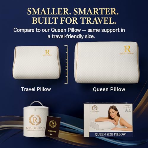 Royal Therapy Travel Memory Foam Cervical Pillow – Contour Pillow for Neck and Shoulder Pain - Image 2