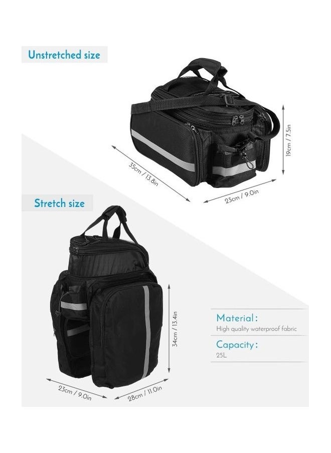 Generic Bicycle Rear Seat Bag With Rain Cover,Bike Trunk Bag, Waterproof Luggage Bicycle Rack Rear Carrier Bag with Rain Cover, Bike Rear Seat Bag for Cycling, Traveling, Commuting, Camping and Outdoor  - Image 5