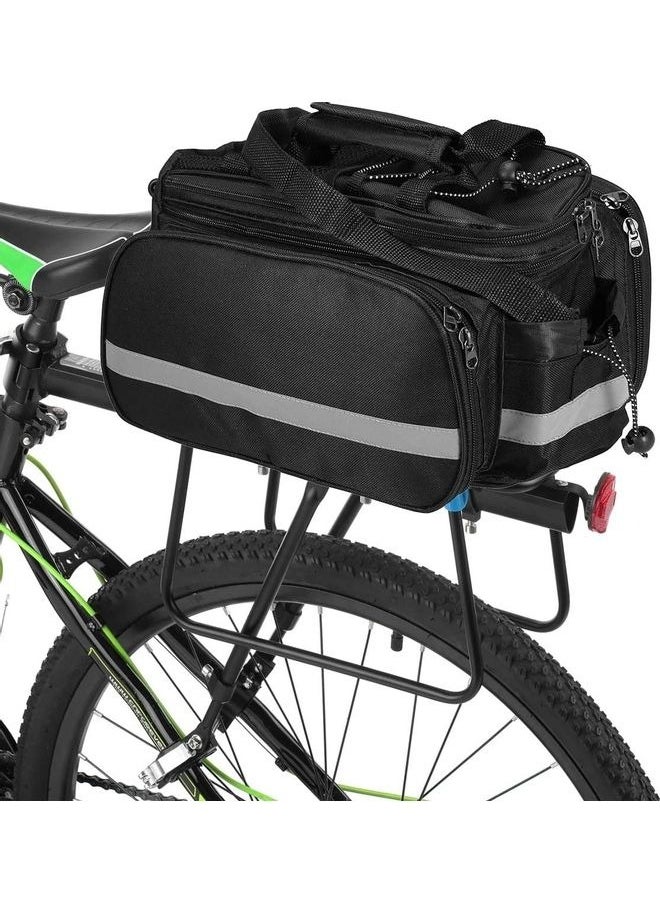Generic Bicycle Rear Seat Bag With Rain Cover,Bike Trunk Bag, Waterproof Luggage Bicycle Rack Rear Carrier Bag with Rain Cover, Bike Rear Seat Bag for Cycling, Traveling, Commuting, Camping and Outdoor  - Image 2