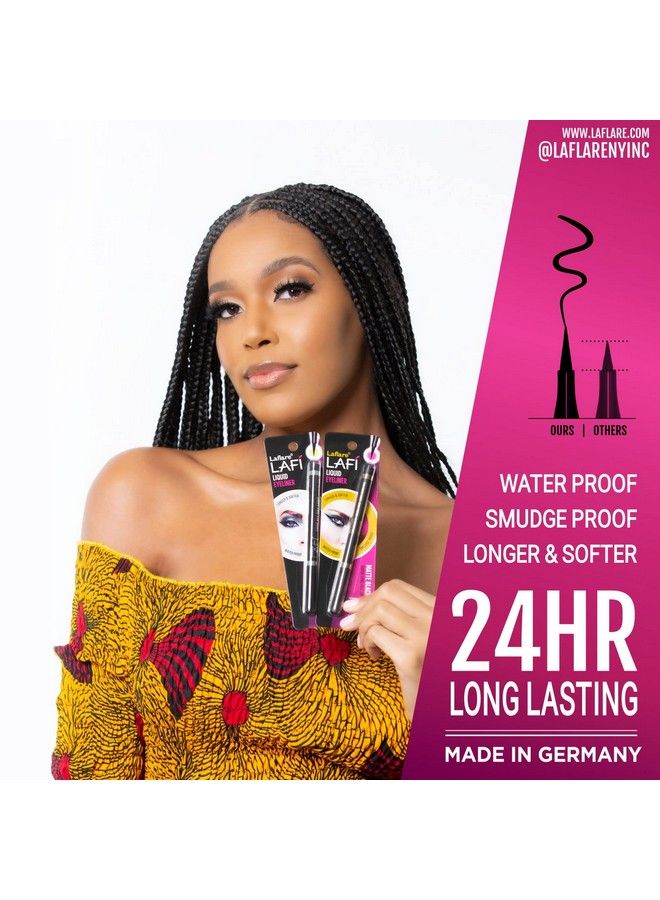 Laflare LAFI Liquid Eyeliner Super Long Felt Tip LongLasting Makeup Waterproof & Smudgeproof All Day Long Eye Liner (Brown) - Image 5