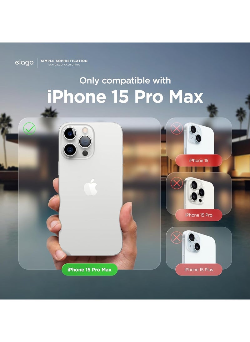 أكاليكس جراب سيليكون متوافق مع iPhone 15 Pro Max، جراب هاتف سيليكون سائل رفيع مع طبقات مطاطية ناعمة، مصد مقاوم للصدمات مع بطانة من مادة TPU (رمادي متوسط) - Image 2