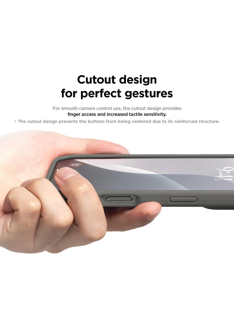 ACLIX Premium Liquid Silicone Case for iPhone 15 Pro Max Slim Fit, Soft Touch with Microfiber Lining & Enhanced Camera Protection - Durable & Anti-Fingerprint | Medium Grey - Image 5