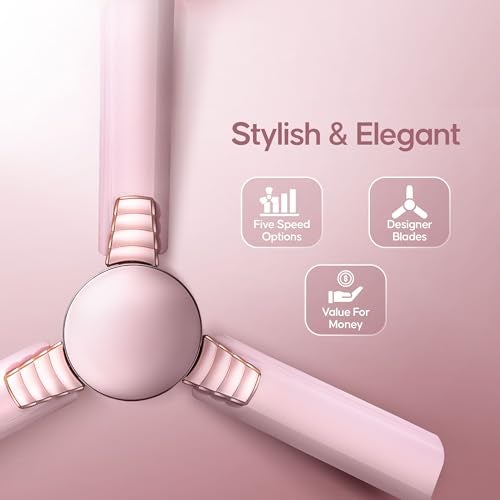 LONGWAY Wave P1 1200 mm/48 inch Ultra High Speed 3 Blade Anti-Dust Decorative Ceiling Fan 2 Years Warranty (Rusty Pink, Pack of 1) - Image 5