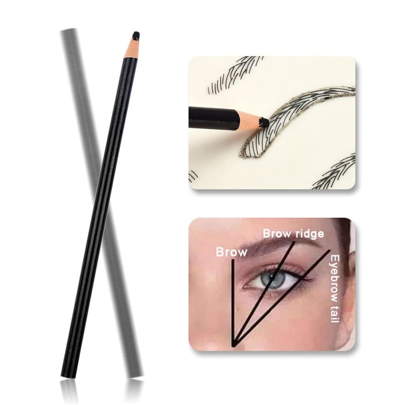 M'AYCREATE MAYCREATE® Microblading Eyebrow Pen Needle Kit with Finger Gloves Black Tattoo Ink for Practicing Practise Skin Tool for New Beginners 3PCS - Image 5