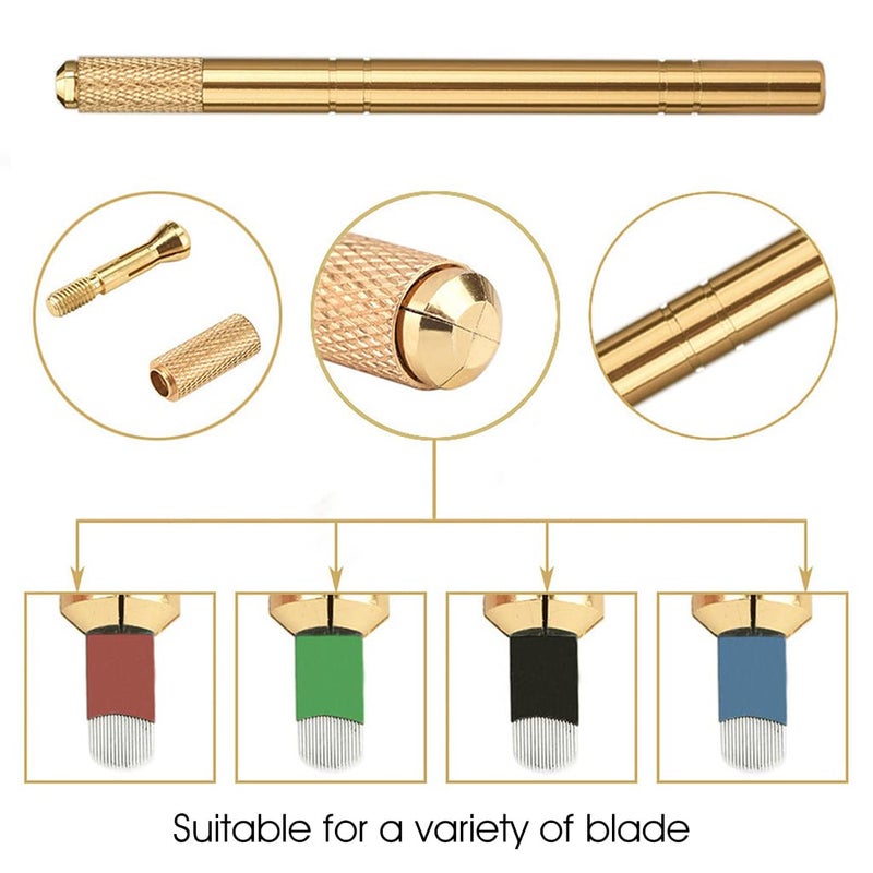 M'AYCREATE MAYCREATE® Microblading Eyebrow Pen Needle Kit with Finger Gloves Black Tattoo Ink for Practicing Practise Skin Tool for New Beginners 3PCS - Image 2