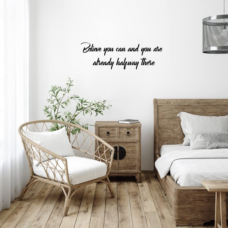 Fumete 9 Pcs Inspirational Vinyl Wall Decal Stickers Motivational Quote Peel and Stick Positive Saying Wall Art Large Affirmation Decal Removable Decor for Home Office School Classroom - Image 5