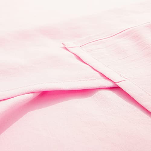NTBAY Toddler Bedding Set - 4 Piece Soft and Breathable Crib Bedding Set for Boys and Girls, Includes Quilted Comforter, Fitted Sheet, Flat Top Sheet and Envelope Pillowcase, Pink - Image 4