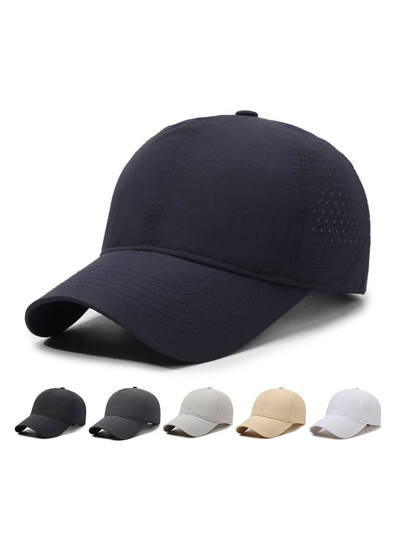 Baseball Cap Quick Dry Sun Hat Folding Hat Breathable Mesh Hats ightweight Adjustable UV Protection for Men Women - Image 3
