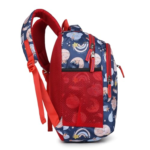 Ronaldo School Bag Kids Backpack Stars Moon, Rainbow & Clouds Lightweight School Bag for Girls & Boys 3-7 Years - Image 3