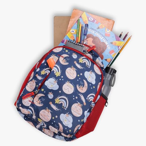 Ronaldo School Bag Kids Backpack Stars Moon, Rainbow & Clouds Lightweight School Bag for Girls & Boys 3-7 Years - Image 5