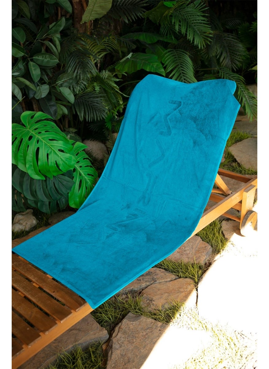 Marina Turquoise Beach Towel PH23-13307  - Image 1