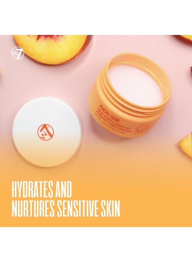 W7 Peachy Clean Makeup Melt Set â€“ Cleansing Balm & Remover Pad for a Peach-Perfect Skincare Routine â€“ The Ultimate Makeup Melting Dream Team! - Gentle, Hydrating & Effortless - Image 3