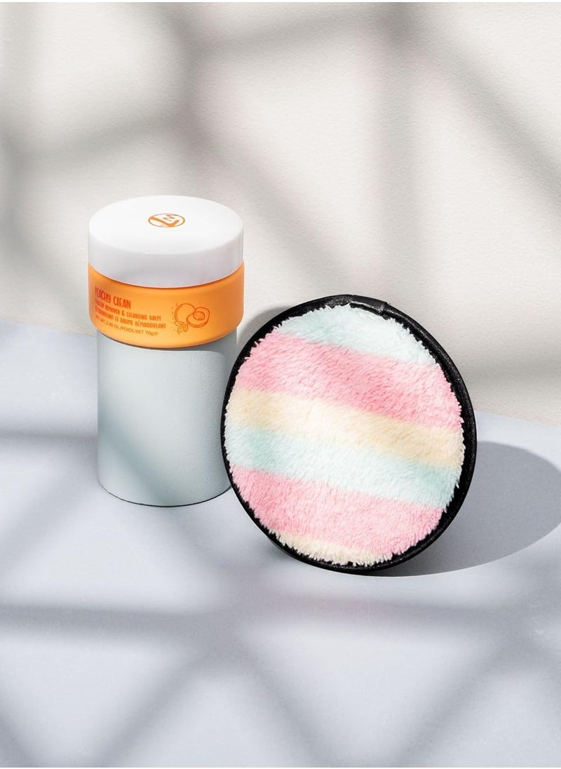 W7 W7 Peachy Clean Makeup Cleansing Balm & Makeup Remover Cookie Disc Duo - Gently Removes Makeup  - Image 3