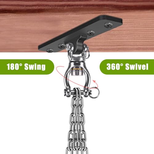 Dolibest Heavy Duty Swing Hanger, Swing Set Accessorie for Indoor Outdoor Playground, Porch Swing Hanging Kit for Wooden and Concrete Set with 4 Wood Screws and 4 Expansion Bolts, 900LB . - Image 4