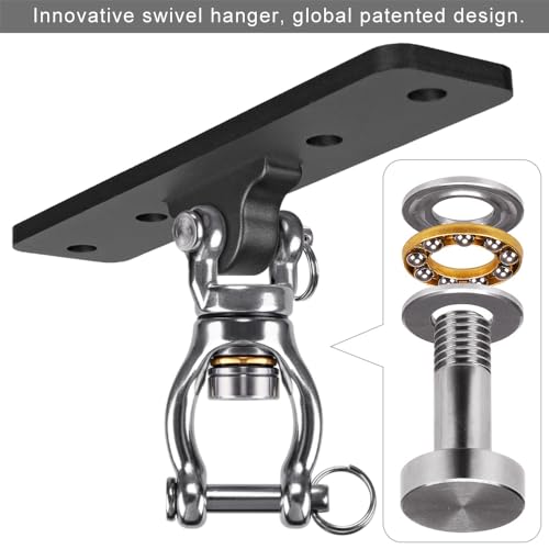 Dolibest Heavy Duty Swing Hanger, Swing Set Accessorie for Indoor Outdoor Playground, Porch Swing Hanging Kit for Wooden and Concrete Set with 4 Wood Screws and 4 Expansion Bolts, 900LB . - Image 3