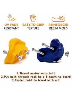 Beauenty 10 Pcs Rock Climbing Holds For Kids Set,Rock Climbing Holds,Climbing Wall,Climbing For Adult Indoor And Outdoor Play Accessories,With Mounting Hardware,Home Playground Climbing Wall Grip Kits  - Image 3