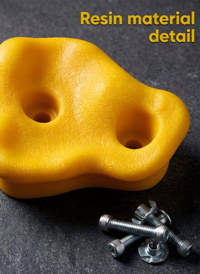 Beauenty 10 Pcs Rock Climbing Holds For Kids Set,Rock Climbing Holds,Climbing Wall,Climbing For Adult Indoor And Outdoor Play Accessories,With Mounting Hardware,Home Playground Climbing Wall Grip Kits - Image 5