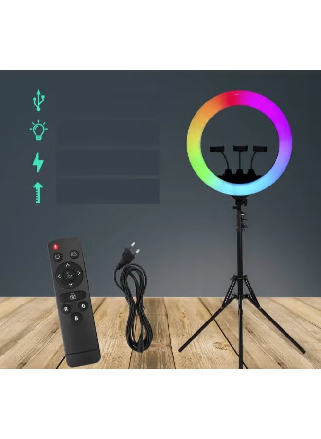 SHOPI - MJ56 Size: 22inch Modes, RGB Lights With remote controller, 3 phone holders, carry bag. 2.1M stander - Image 1