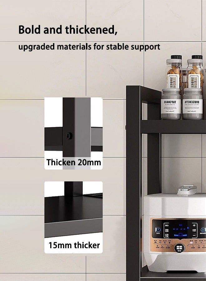 WAMIT 4-Tier Storage Rack with Sunken Mesh Basket, Large Capacity Shelving Unit, Freestanding Metal Rack, Easily Assemble Storage Rack for Garage Kitchen, Basement, Pantry - Image 4