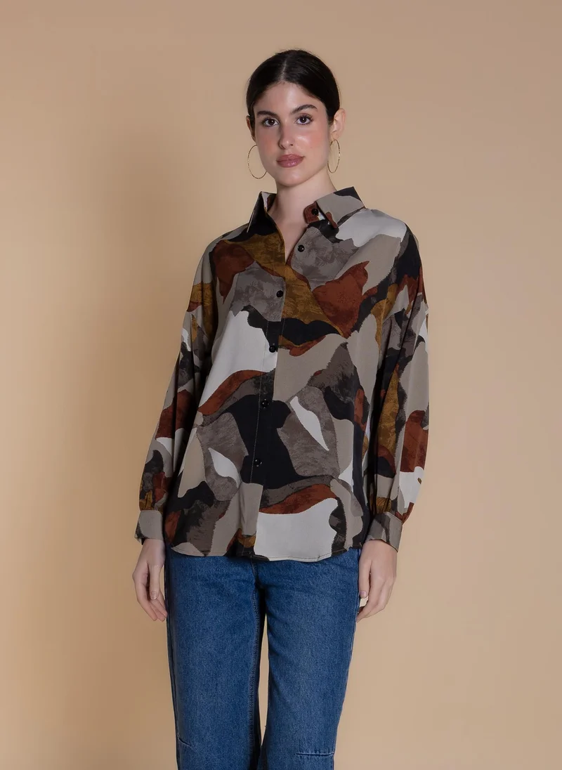 شايبس ABSTRACT PRINTED COMFORT SHIRT