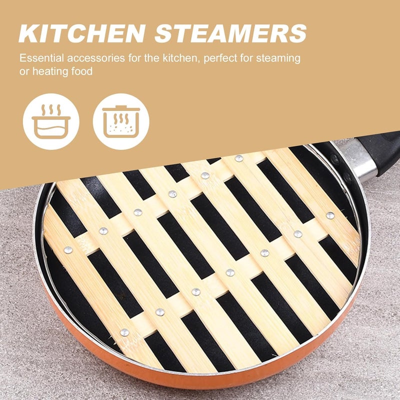 2 Pieces 26cm Steamer Basket Set round Food Steamer for Household Cooking for Dim Sum Vegetables and Eggs - Image 5