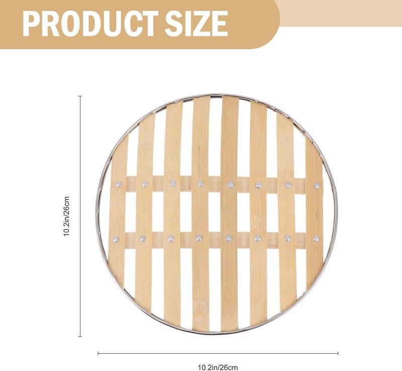 2 Pieces 26cm Steamer Basket Set round Food Steamer for Household Cooking for Dim Sum Vegetables and Eggs - Image 2