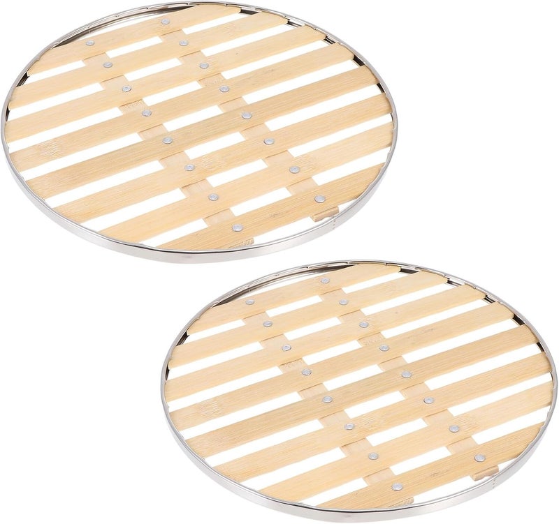 2 Pieces 26cm Steamer Basket Set round Food Steamer for Household Cooking for Dim Sum Vegetables and Eggs - Image 1