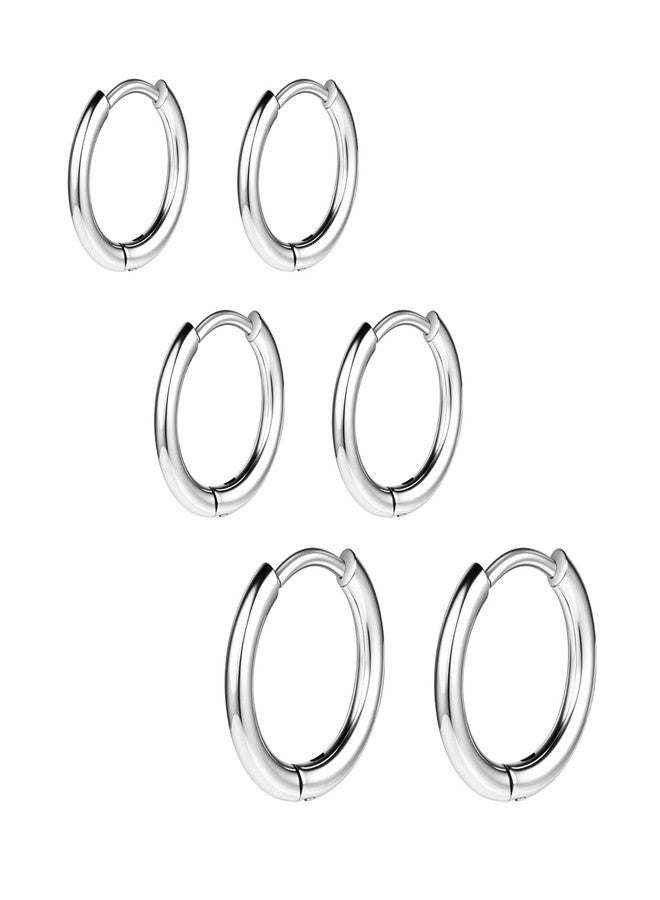 AOEDEJ G23 Titanium Hoop Earrings 18G Titanium Clicker Hoop - Image 1