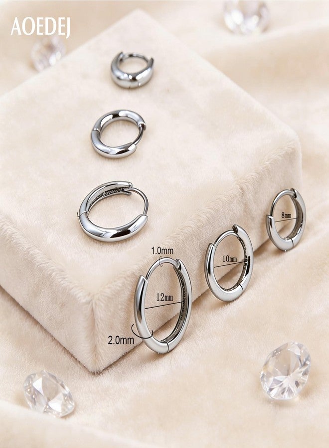 AOEDEJ G23 Titanium Hoop Earrings 18G Titanium Clicker Hoop - Image 5