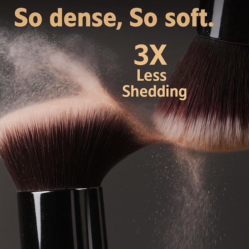 BEAKEY Makeup Brushes Set, Professional Foundation Eyeshadow Concealer Blush Powder Bronzer Applicator, 2 Blender Sponge with Beauty Paper Case stocking stuffers for women - Image 3