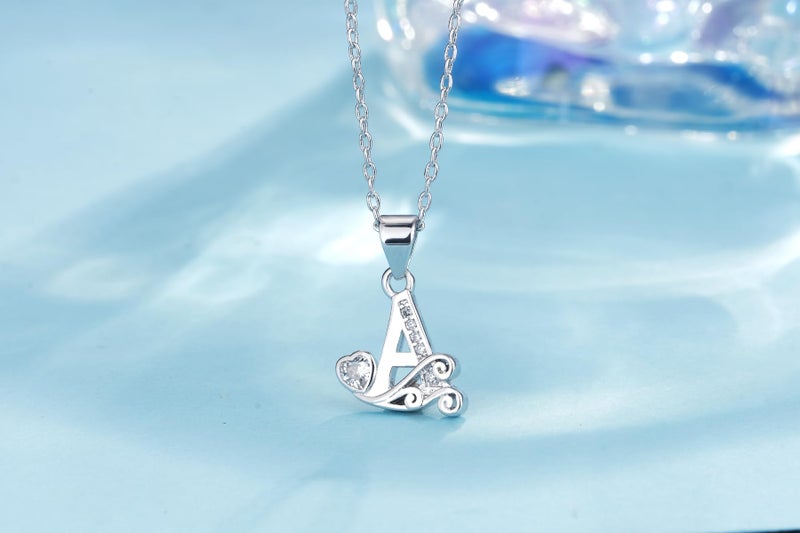 SHBOAZED S925 Sterling Silver Initial Letter Necklaces for Women Dainty Letter Chain Necklace for Women Personalized Jewelry Gifts A - Image 2