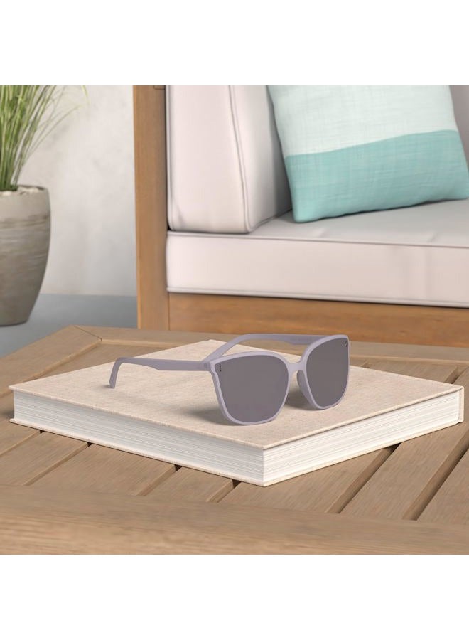 Sojos Sunglfor Women Men Vintage Style Shades SJ2157 with Transparent Grey Frame/Grey Lens - Image 2