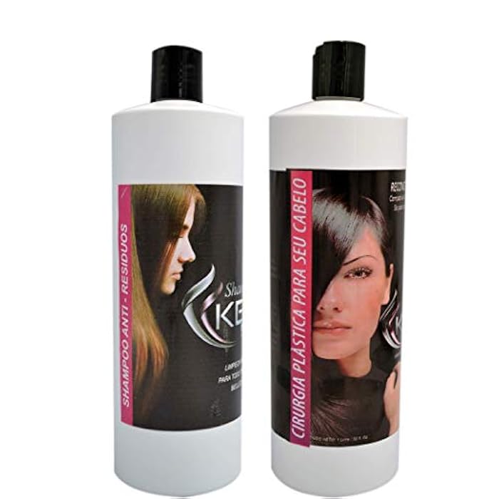 Kera Fruit Chocolate Keratin Treatment Kit 32oz (1L) - Professional Strength Brazilian Smoothing System for Coarse & Curly Hair - Intense Straightening Keratina De Chocolate (Step 1 + Step 2)