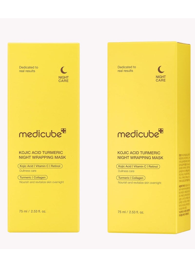 Medicube Turmeric Overnight Wrapping Peel Off Mask - Nourishes dull, uneven skin with hydrolyzed collagen for glowing skin and improved elasticity. Korean skincare, 2.53 fl. oz.  - Image 5